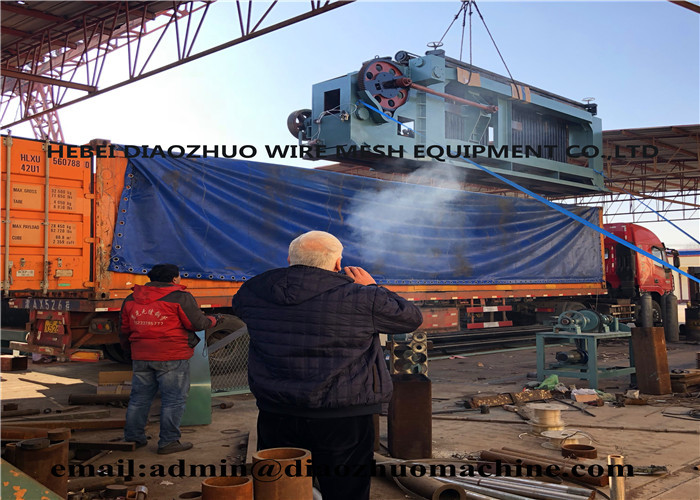 80*100 Automatic Gabion Box Machine PVC Coated Hexagonal Wire Mesh 3m 4m 5m Width