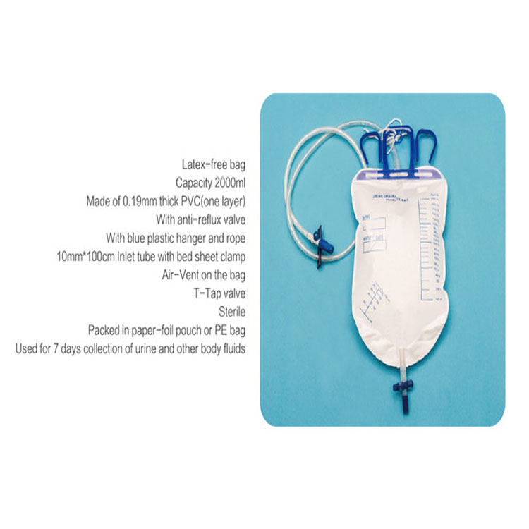 Disposable Medical Urology Series Luxury/Meter Urine Drainage Bag Customized for adult PVC urine bag