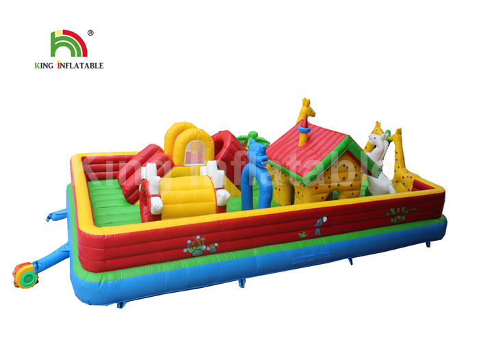 Inflatable Animals Zoo Castle Jumping Bounce House For Family Entertainment