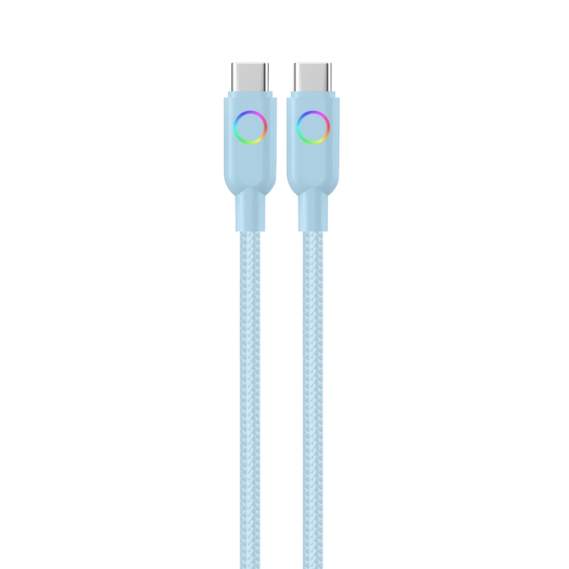 With RGB light cable Braided Charging Cable For Phone 1m / 2m Length Customized