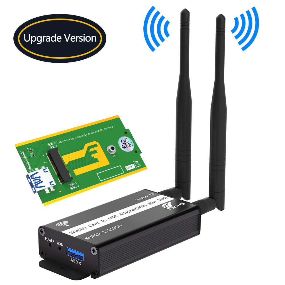 NGFF(M.2) To USB Adapter With SIM Card Slot For WWAN/LTE/4G Module