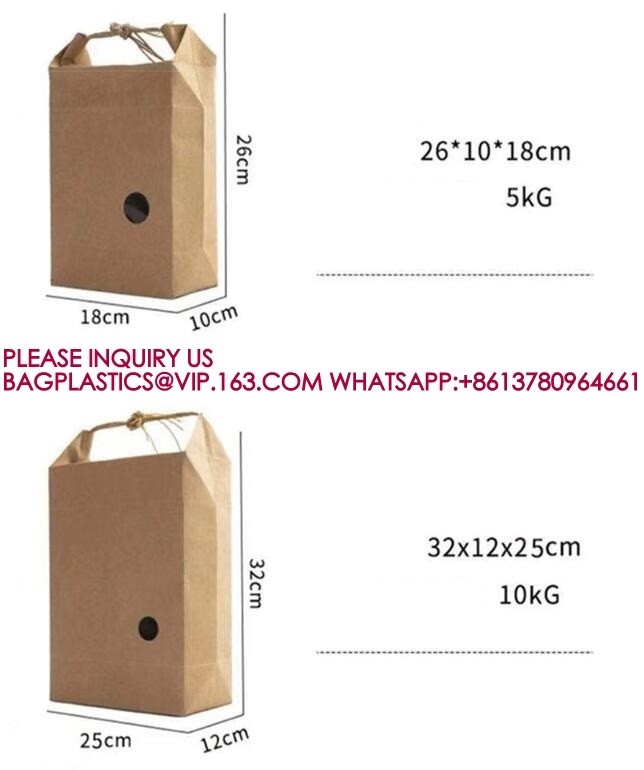 Custom Printing Eco Friendly Square Bottom Food Grade Packaging Bio Rice Kraft Paper Bag