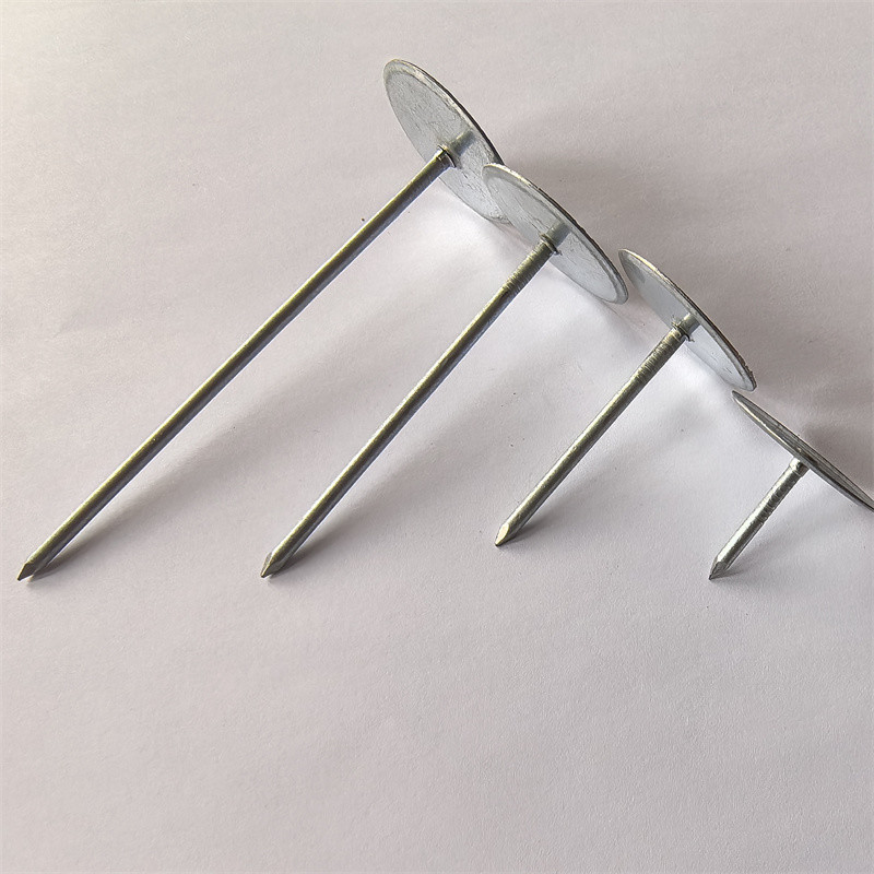 12Ga X 70 Mm Galvanized Steel Cup Head Welded Pins For HVAC Duct Insulation