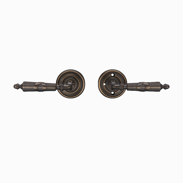 Amertop Door Handle Lever with Modern Contemporary Round Design for Home Bedroom or Bathroom Privacy