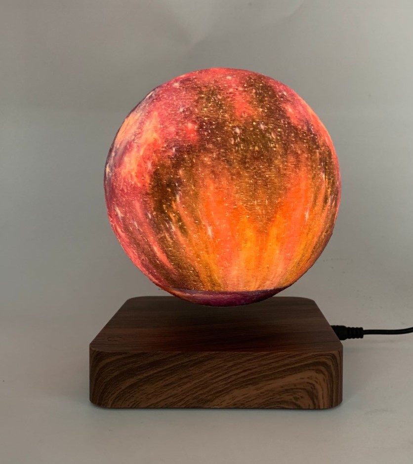 360 rotating magnetic levitation stary moon lamp light 6inch for home decor and gift