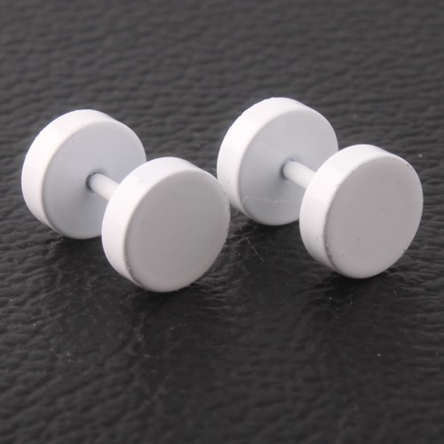 Black Color Unique Mens Stud Earrings Stainless Steel Body Piercing Jewelry Barbell Earrings