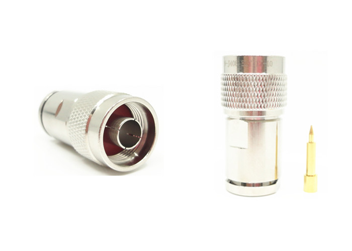 Straight Male N Type RF Connector 50Ohm Good Anti Vibration Capability