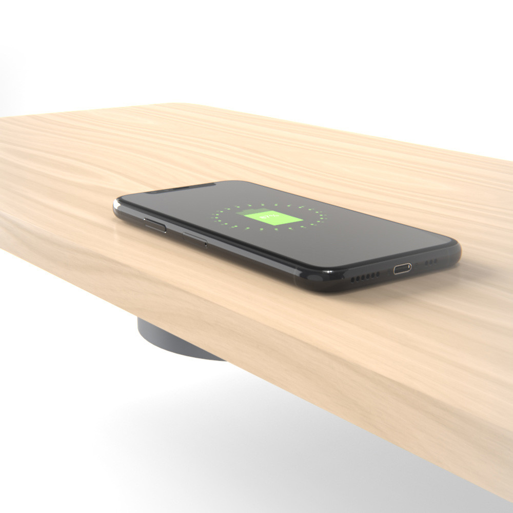 Long Distance OEM Grey Embedded Wireless Charger Desk Built In Type