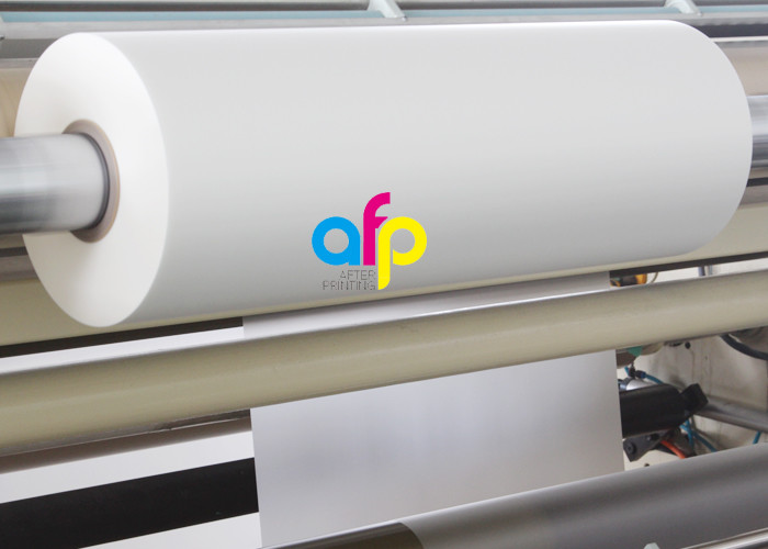 Customized Size Glossy / Matt Lamination Roll , Plastic Clear Laminate Roll
