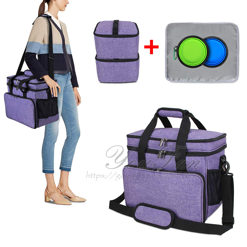 Double Layer Pet Carrier Bag Large Capacity Pet Supplies Organizer