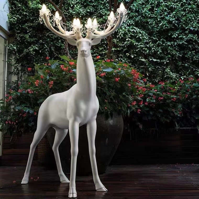SPOTTED DEER CRYSTAL HOME DECOR FLOOR LAMP FOR LIVING ROOM FLOOR STANDING LAMP