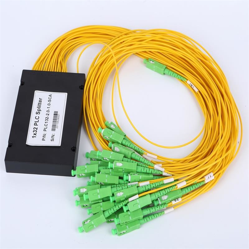 1x2 1x4 1x8 1x16 1x32 1x64 PLC Fiber Optic Splitter Wavelength 1260 - 1650nm