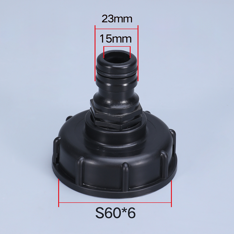 Spiral Connection IBC Tank Adapter Used in UMETASS S60x6 Coarse Thread 3/4 Inch Tap Cap