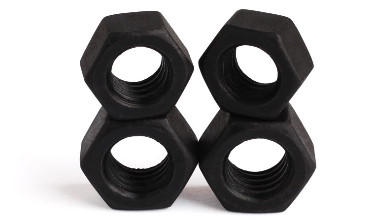 Grade 2H Black Oxide Steel Extra-Wide Hexagon Nut Steel Heavy Hex Nuts