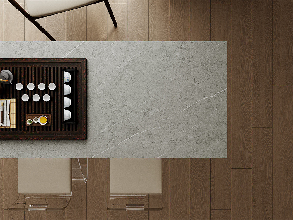 Contemporary Design,Serenity Grey, 142x270cm Matte Glazed Porcelain Sintered Stone Slab For Wall Of Yoga Studio