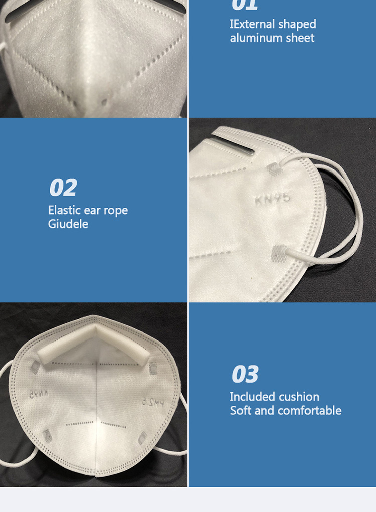 Disposable Fabric Kn95 Face Mask Damp Proof Anti Pollution Anti Bacteria
