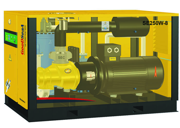 High Voltage Rotary Screw Compressor 315kw - 355kw for Heavy Industries