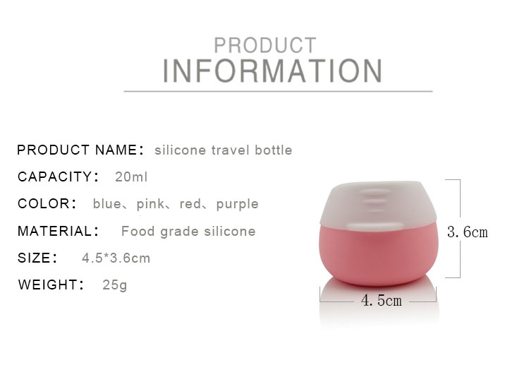 25g 20ML Cosmetic Shampoo Gel Silicone Travel Bottles