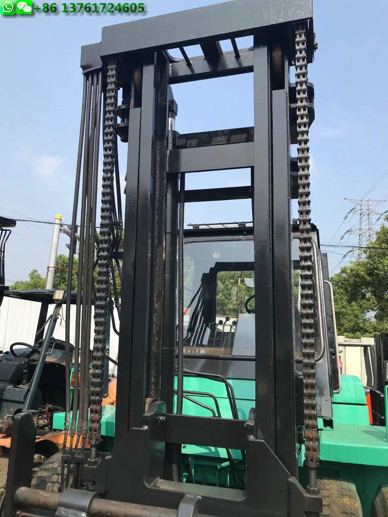 Mitsubishi FD120 Used Forklift Equipment 12T Used Forklift Diesel Engine
