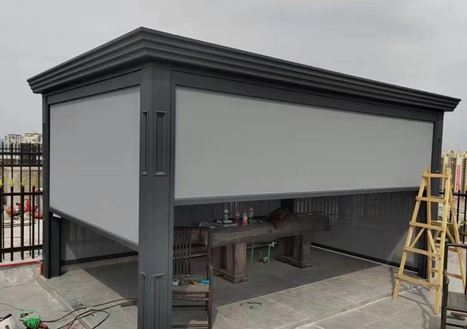 Aluminum Retractable Pergola Roof Villa Garden Landscape Leisure Shade Patio