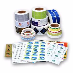China Water Resistant Vinyl Business Stickers Logo Printed With Paper / Pvc / Pet Material on sale