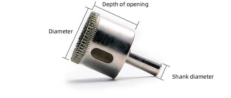 55mm 110mm Diamond Core Bit Hole Saws Round Shank Ceramic Hole Cutter