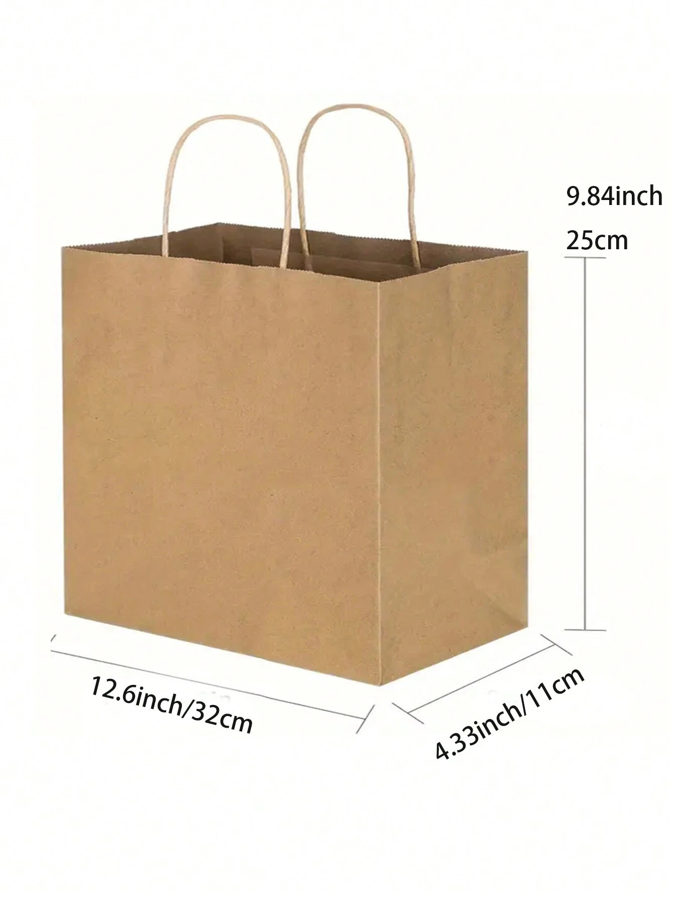 Custom Logo Lightweight Paper Packing Bag With Square Bottom And Twisted Handle