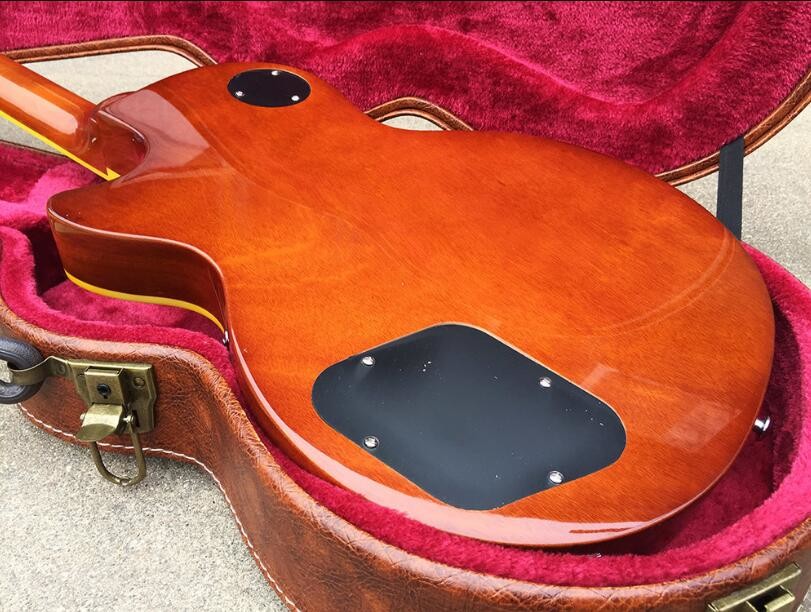 Custom LP electric guitar, Rosewood Fingerboard & Solid Mahogany Body Tobacco Burst electric guitar, Free shipping