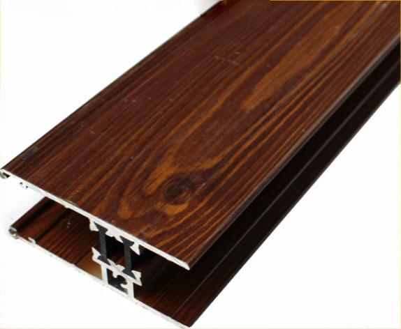 Customized Furniture Aluminium Profiles , Wood Grain Finished T Slot Aluminum