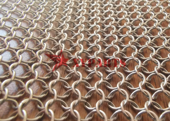 ø2.0*20mm Carbon Steel Ring Mesh Fabric As Divider For Interior Decoration