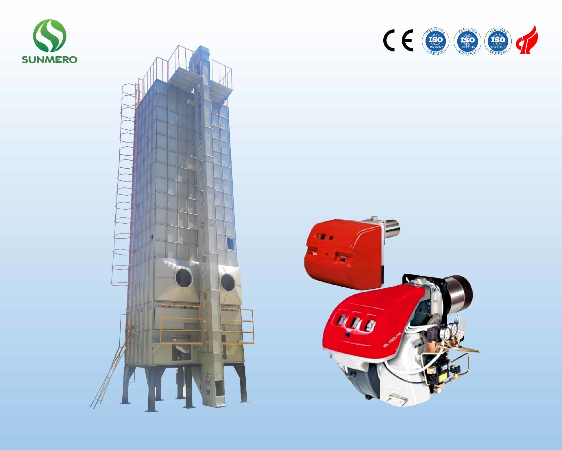 Mechanical Husk Furnace Dryer Horizontal For Rice Flour