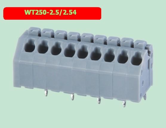 WT250-2.5/2.54 pcb spring type terminal block, spacing 2.5/2.54mm, factory direct sales