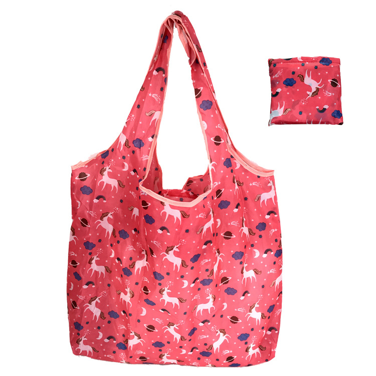 Amazon hot selling Reusable Grocery Tote Bags Eco Friendly handbags Large Heavy Duty Machine Washable Ripstop Nylon bag