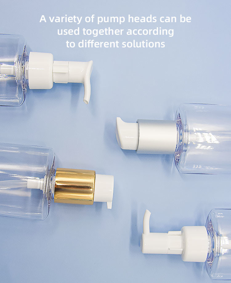 Oval Transparent 30ml 100ml PETG Lotion Pump Bottle Makeup Oil Cleansing Dispenser