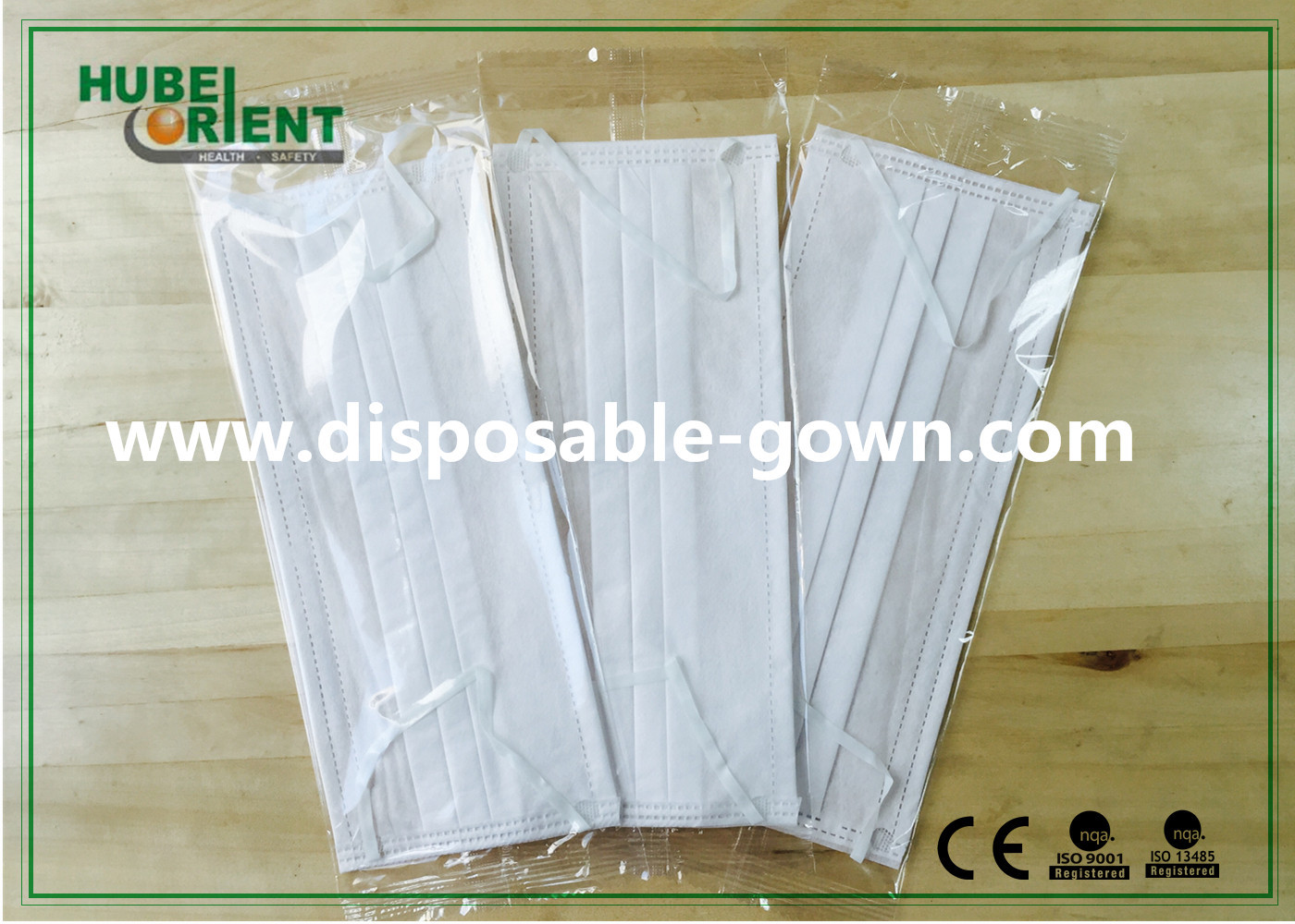 Disposable White TET Mesh Membrane Face Mask with Blue PU Band