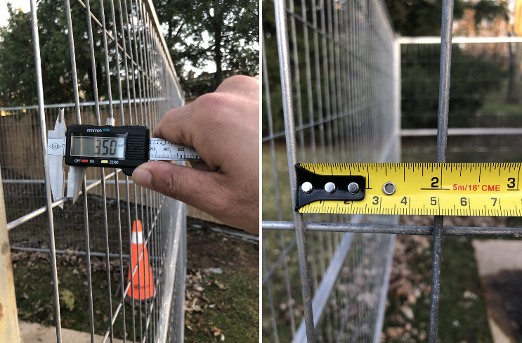 Electric Galvanized Steel 2.1*2.9m Temporary Security Fence 70*150mm Mesh