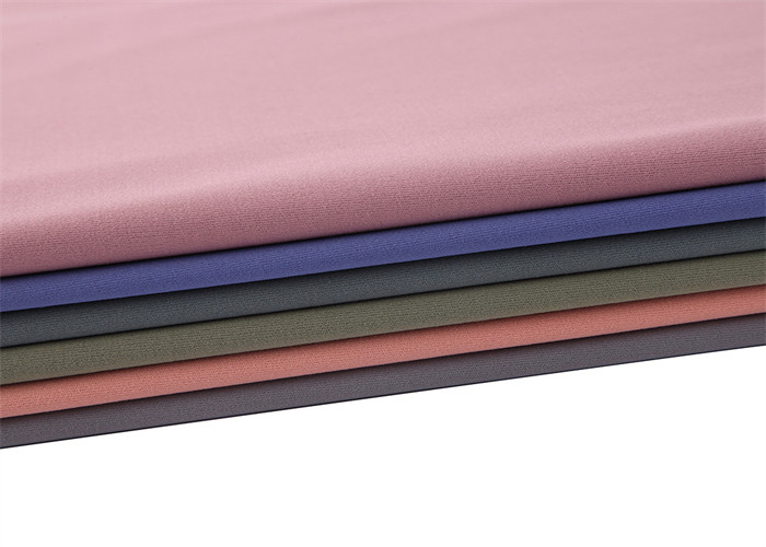 Dry Fit Anti Uv Weft Knitted Interlock 75% nylon 25% Spandex Fabric For Yoga Wear