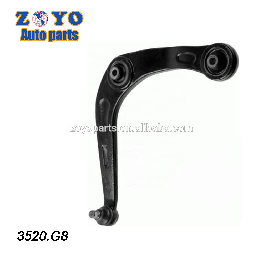Left Wishbone Control Arm for Peugeot 206 3520.G8 524-409 and Nature Rubber Bushing