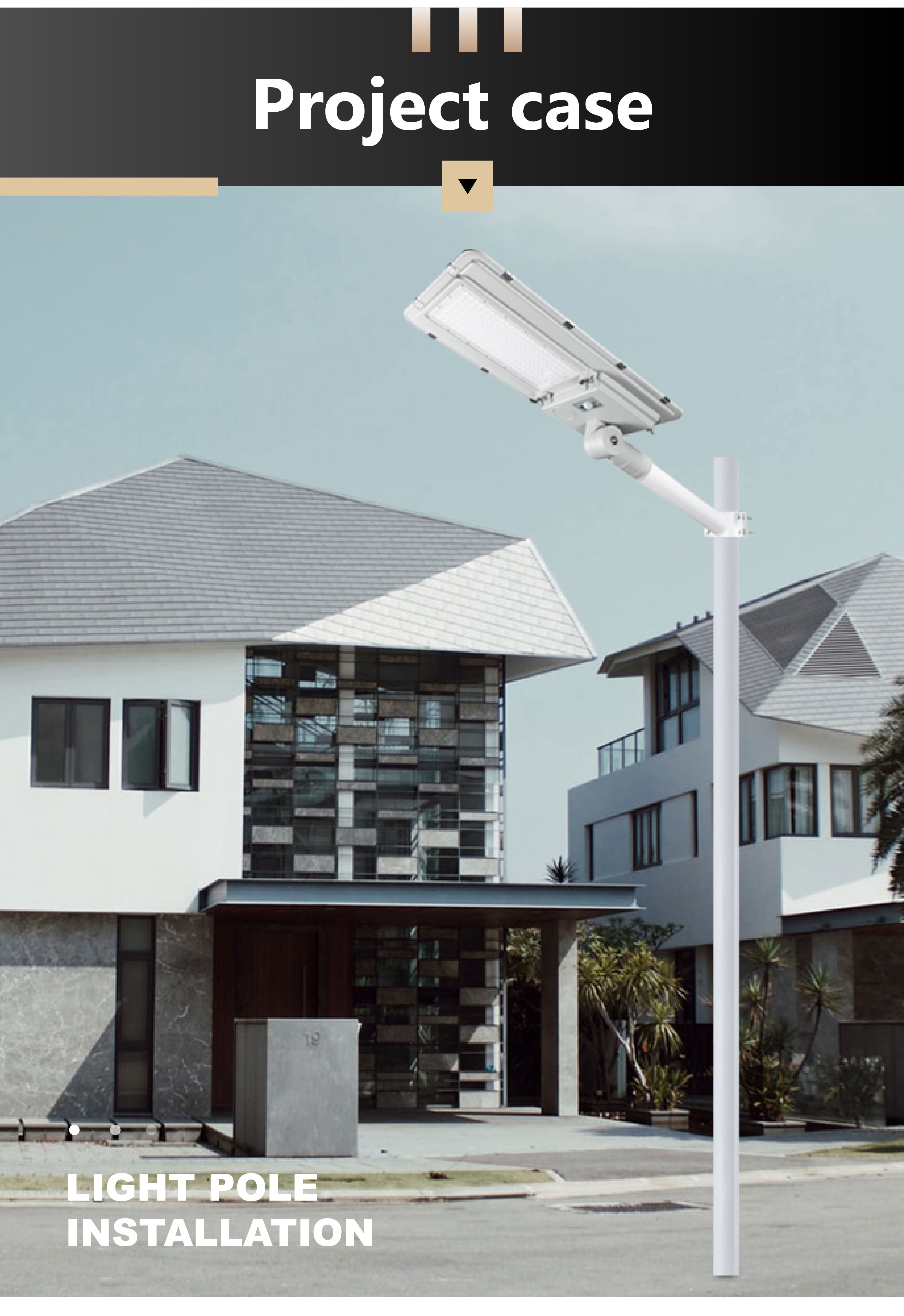Aluminum 400 Watt Solar Street Light 6500K 400W Motion Sensor Street Lights