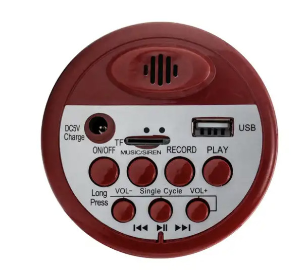 Compact and Lightweight Rechargeable Megaphone Speaker with USB Charging