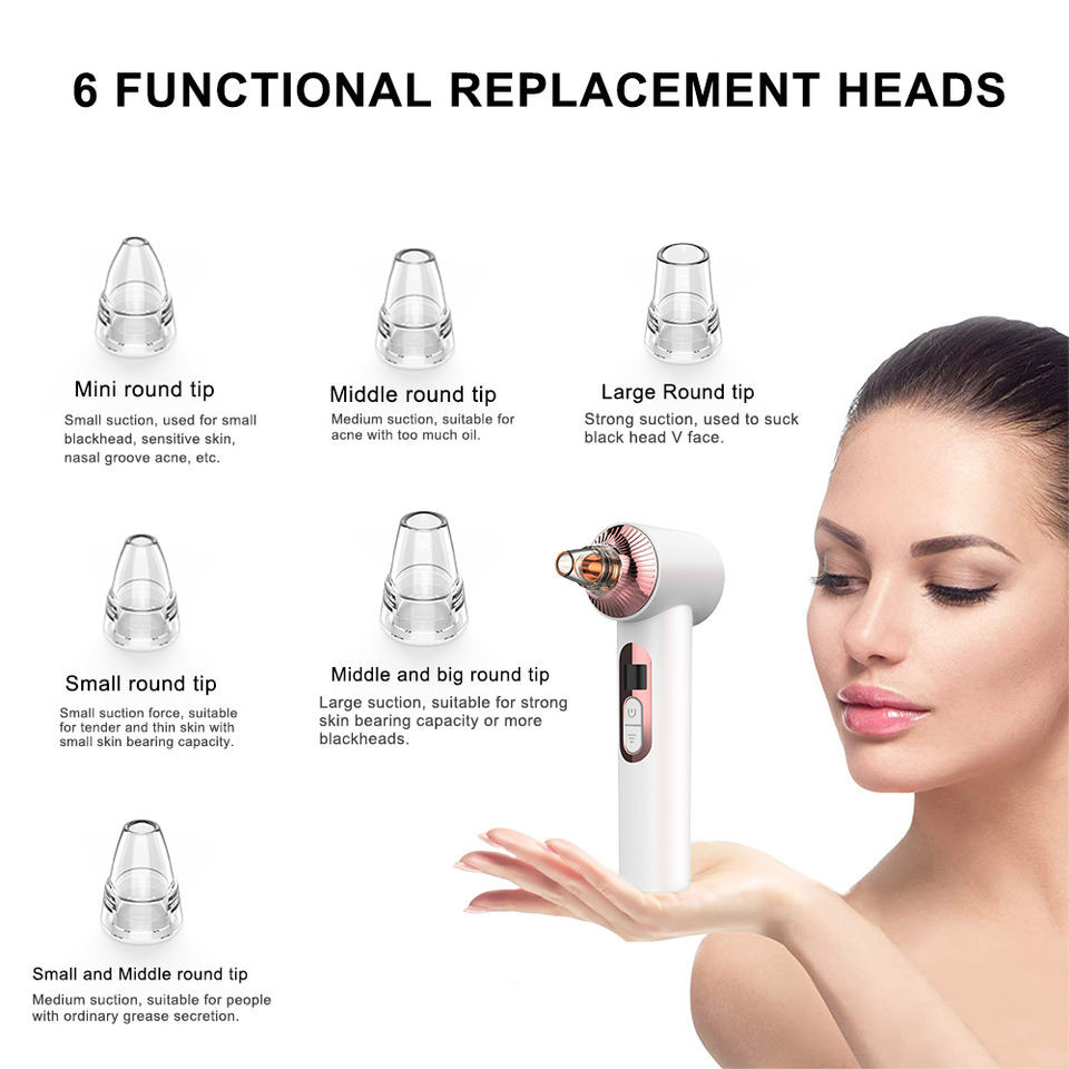 ABS Plastic Deep Cleansing Facial Machine Electric Visual Blackhead Remover Vacuum Suction