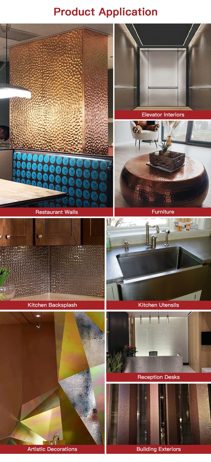 Premium 304 Hand Hammered Stainless Steel Sheet With Mountain Range Pattern Texture Sheet For Decorative Finish