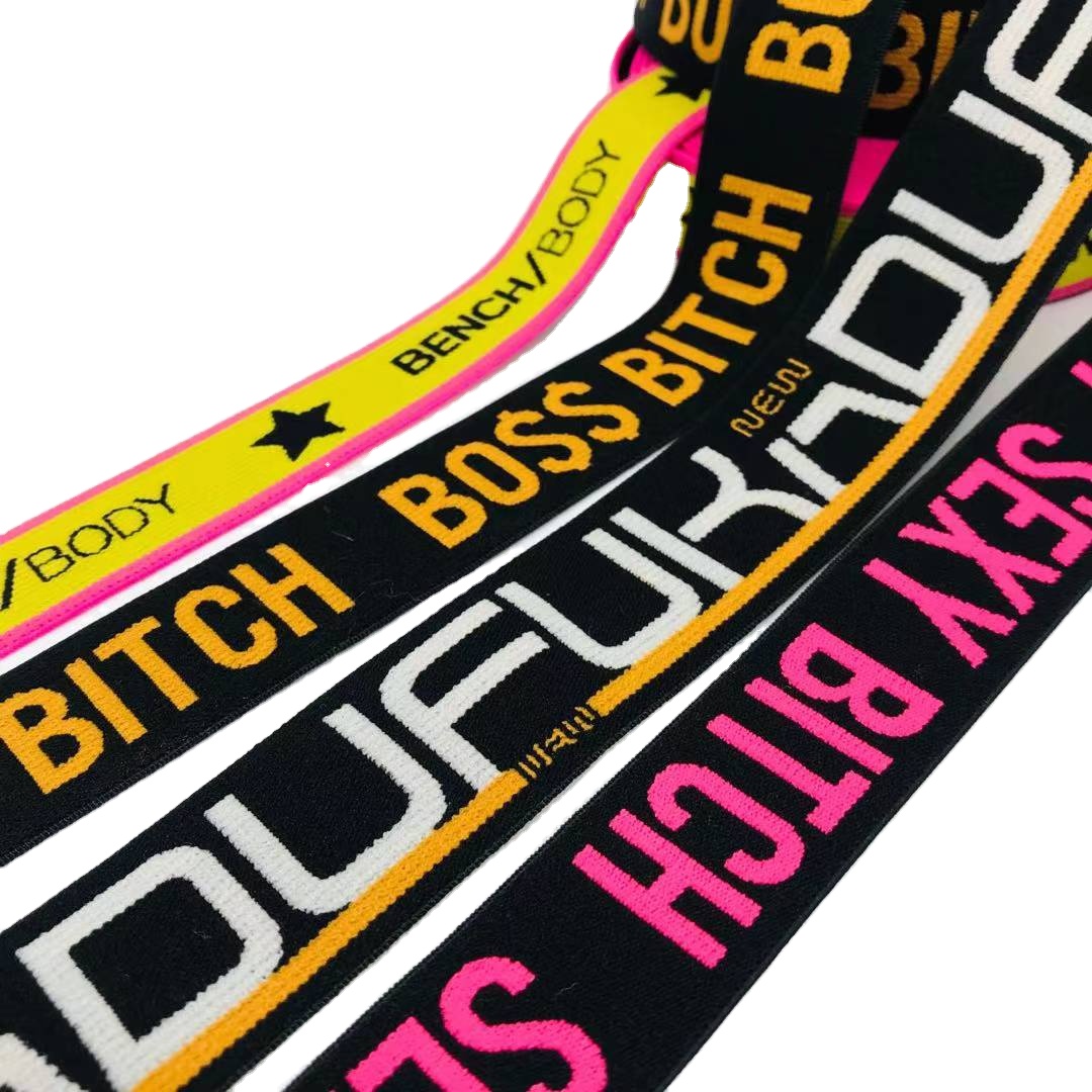 Professional custom Polyester Jacquard Webbing rubber band for boxers
