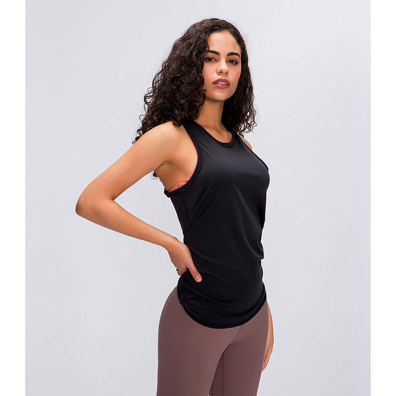 Skin Friendly Ladies Yoga Tops Bandage Back Loose Sleeveless Yoga Tank Tops