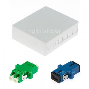 China Mini Indoor Wall Mounted 115x86x23mm 2 Core FTTH Fiber Optic Termination Box on sale