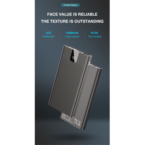 BSTD-0006 10000mAh Capacity 5V/2A Fast Charging Slim Portable Pawer Bank