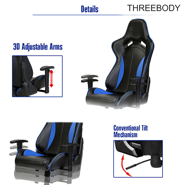 Comfortable High Back Gaming Chair Human - Oriented Ergonomic Designed