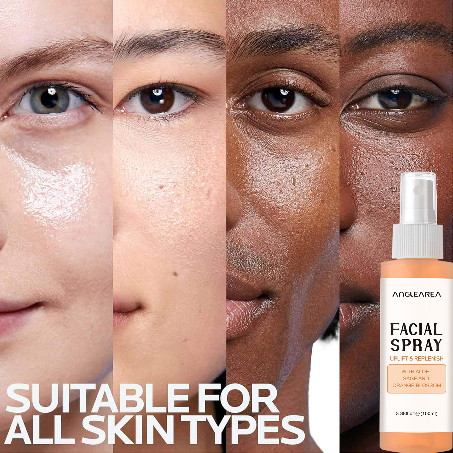 Private Label Face Toner Moisturizing Spray Deep Face Hydrating Quickly Absorb VC Whitening Skin Moisturizing Face Spray