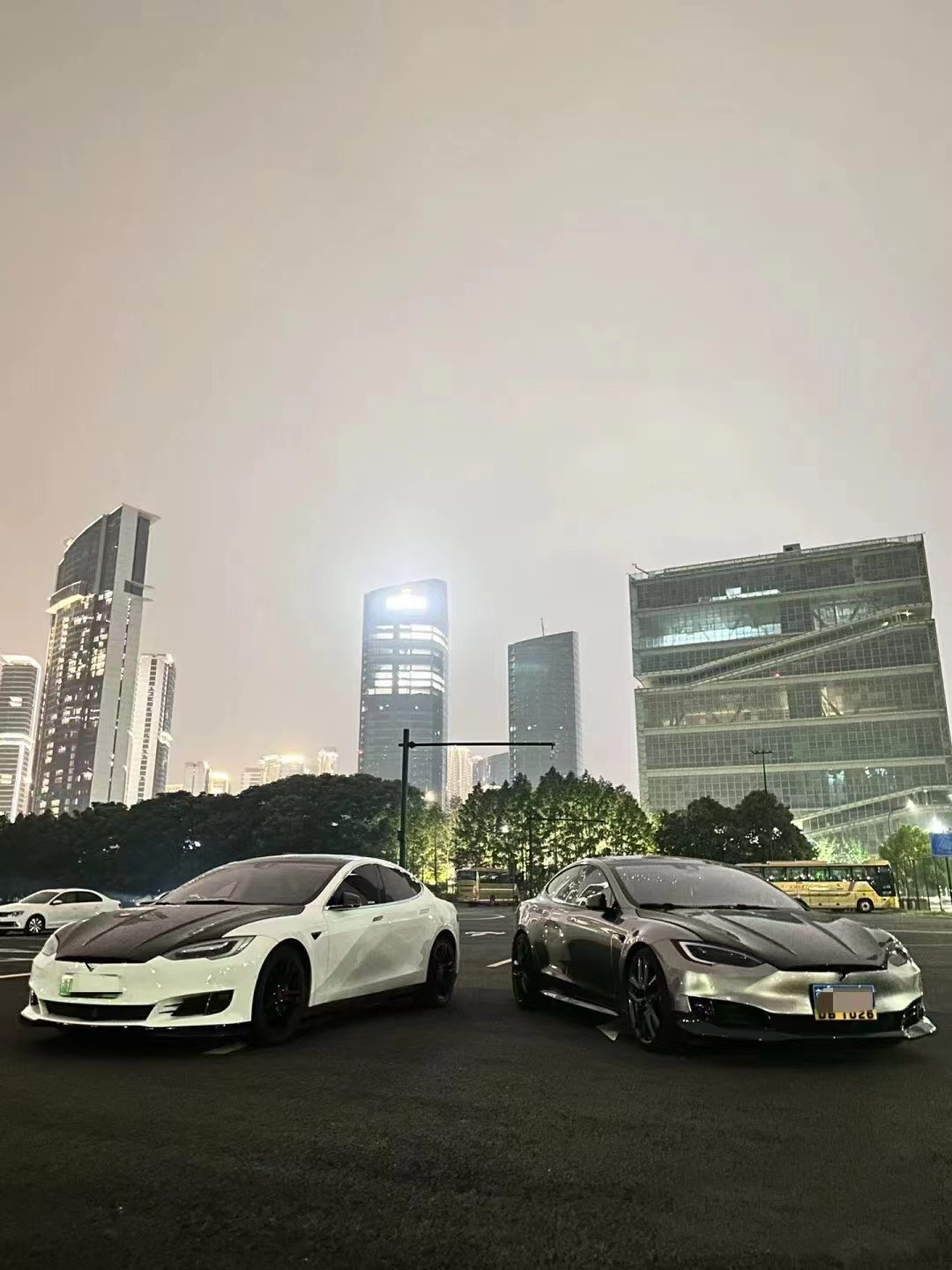 Model S Tesla Body Kit 2017 - 2019 Rear Bumper Spoiler Hood Engine