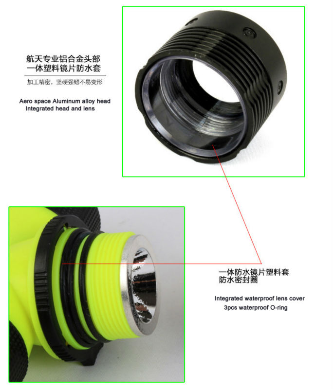 GD16 R2 head light lamp diving lighting 18650 AAA high bright diving equipment